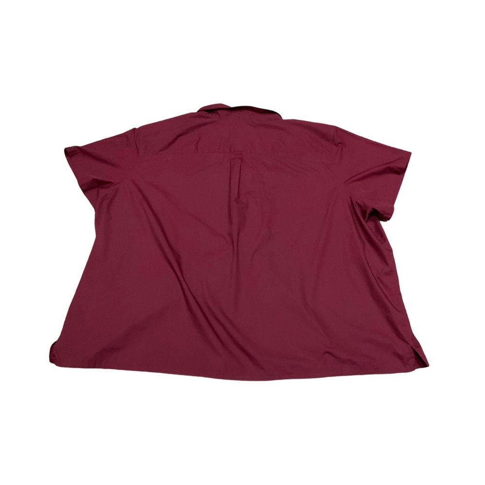 King Size 8XL Maroon Button-Up Shirt | Big & Tall | Relaxed Fit Casual Wear - Picture 5 of 9